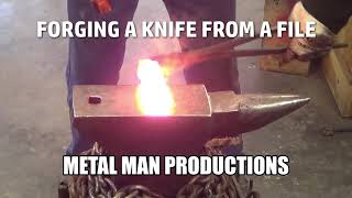 Forging a file knife [upl. by Fugere811]