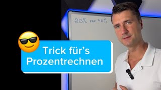 Cooler Prozentrechentrick 😎 MatheMitNick 👨🏻‍🏫 Prozentrechnen Hack [upl. by Granlund]