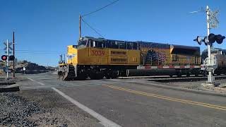 WB UP Autoracks Train At Toomey Ca bigbossrailfanner [upl. by Pathe]