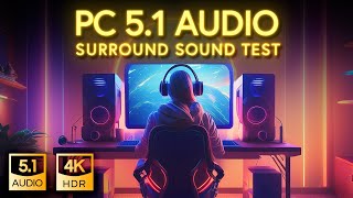 PC 51 Surround sound Test  Immersive 3D PC audio Demo [upl. by Ahtibat50]