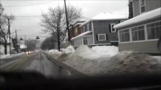 Driving in Fredericton New Brunswick Canada with snow and Ice [upl. by Ivers]