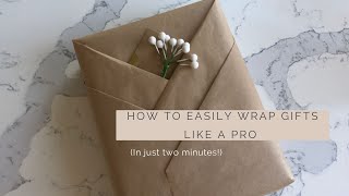 HOW TO EASILY WRAP A GIFT LIKE A PRO in just 2 minutes [upl. by Rucker845]