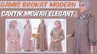 model gamis brokat modern 2024 2025 terbaru Cantik Mewah Elegant abaya muslimah spesial lebaran [upl. by Carol-Jean732]