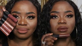 NYX SOFT MATTE LIP CREAM ON DARK SKIN  TOP 5 MUST HAVE  TRY ON 2022 [upl. by Nomsed]