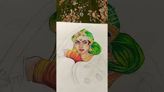 Khub ladi mardani vah to jhasi wali rani thi 🚩part 1 rani laxmi portrait Maahiartist19 [upl. by Nahtonoj]