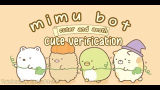 How to setup a cute verification with mimu┊How to make embed with mimu┊find image url  hex [upl. by Llij]