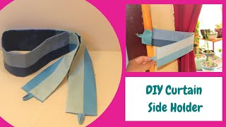 DIY Curtain Side HolderHow To Sew A Fabric Curtain TiebacksHomemade Curtain HoldbackPull Backs [upl. by Feingold297]