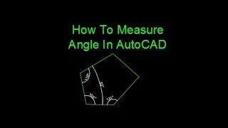 How To Measure Angle In AutoCAD [upl. by Castle677]