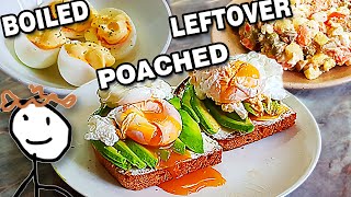 3 Ways To Prepare amp Eat Boiled Eggs [upl. by Ecnarepmet]