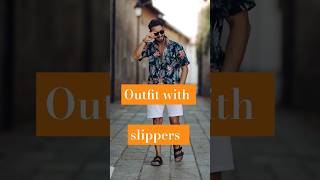 Outfit with slippers mensytshorts outfitideas slipperstyle Classicmenstyle [upl. by Annaihr]