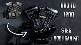 Sportster Hardtail Bobber Build Part 2 Electrical and Mechanical 883 to 1200 S amp S Hooligan Kit [upl. by Schurman231]