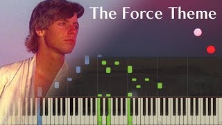 Star Wars  The Force Theme  Piano Synthesia [upl. by Ahsyad]