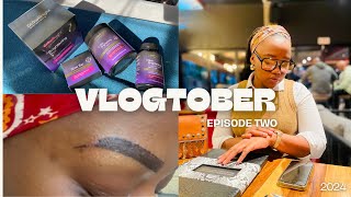 Vlogtober Episode 2 Did I get permanent brows Lol First Glowbright purchase unboxing and more [upl. by Halak]