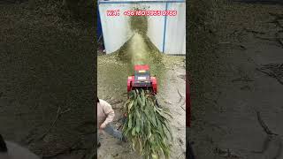 Horizontal grass cutter crushes rice straw corn stalks elephant grassetc with adjustable length [upl. by Reisman851]