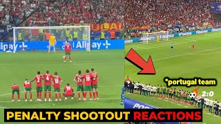 Portugal bench reactions to penalty shootout vs Slovenia [upl. by Ravi]