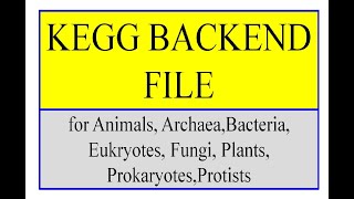 KEGG BACK END file backend file [upl. by Bran]