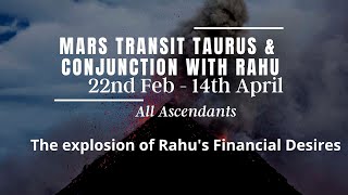 MARS TRANSIT TAURUS ON 22nd Feb  14th April  THRUST TO RAHUS FINANCIAL DESIRES  ALL ASCENDANTS [upl. by Renell189]