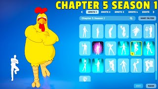 All Chapter 5 Season 1 Fortnite Dances amp Emotes Evil Plan Social Climber Dancin Domino [upl. by Salahi]