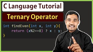 Ternary operator in C  C Language Tutorial for Beginners [upl. by Adebayo424]