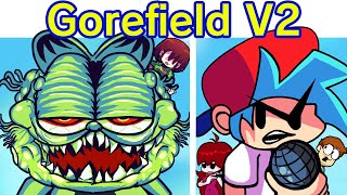 Friday Night Funkin VS Gorefield V2 FULL WEEK  Ending FNF Mod Garfield GameboydCreepypasta [upl. by Early]