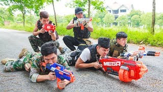 LTT Game Nerf War  Winter SEAL X Nerf Guns Fight Criminal Group Legendary Warrior Nerf Mega [upl. by Eisned826]