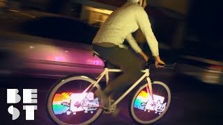 You Need a Nyan Cat Bike Light  Best Products [upl. by Aleak]