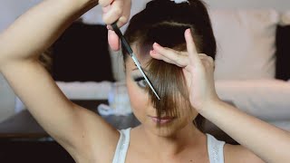 How to Cut Perfect Side Swept Bangs at Home [upl. by Timofei]