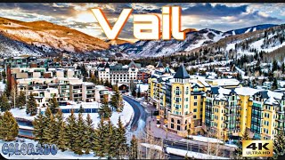 Vail Colorado  Beautiful Popular Ski Town  City Tour amp Drive Thru [upl. by Hodess]