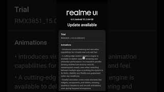 Realme ui 60 update is Here shorts [upl. by Muslim]