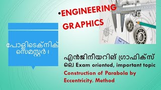 Construction of Parabola by Eccentricity method [upl. by Eremehc]