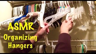 ASMR Organizing closet hangers sounds to help you sleep No talking [upl. by Anival407]