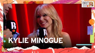 Kylie Minogue Reacts to her BRITs Global Icon Award  The BRIT Awards 2024 [upl. by Revert]