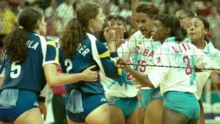 La Disputa del Siglo XX Semifinal Atlanta 96Brasil x Cuba volleyball voleibol fivb leyendas [upl. by Acinod]