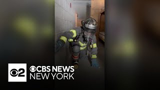 CBS New Yorks Doug Williams trains with FDNY firefighters [upl. by Dalenna]