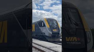 VIA Rail Siemens Charger arrives in Windsor shorts [upl. by Eisor]