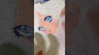 Đang tô mà nó lem tầy quầy vanphongpham painting anime art acrylicmarker [upl. by Nyliak]