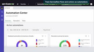 Track ServiceNow flows and actions as automations [upl. by Dreeda]