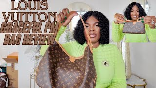 LOUIS VUITTON GRACEFUL PM BAG REVIEW [upl. by Anamor787]