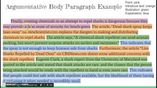 Body Paragraphs for an Argumentative Essay [upl. by Nasar]