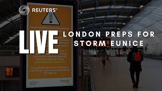 LIVE Airplanes land at Heathrow Airport as Storm Eunice brings strong winds [upl. by Mich]