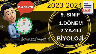 9 Sınıf Biyoloji  1Dönem 2YAZILI  2SENARYO Biyoloji Yazılıya Hazırlık  Meb Uyumlu  Yks2024 [upl. by Tonnie684]