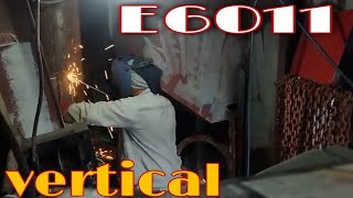 welding vertical E6011 root pass [upl. by Assilim]