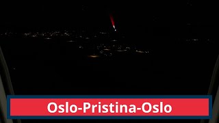 MSFS2020 flying from Oslo to Pristina to Oslo Norwegian PMDG 737800 [upl. by Selinda765]