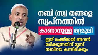 നബി സ്വ തങ്ങളെ സ്വപ്നത്തിൽ കാണാനുള്ള ഒറ്റമൂലി  Rahmathulla qasimi [upl. by Jehovah665]