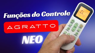 Agratto NEO funções do CONTROLE remoto deste Ar condicionado [upl. by Dorran]