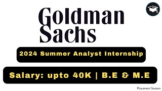 2024 Summer Analyst Program  Goldman Sachs Internship [upl. by Ahsaeym945]