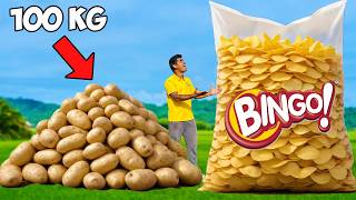 100 Kg Potatoes  How Much Chips amp French Fries 🔥🔥 ఎన్ని చిప్స్ అవుతాయి…😱😱Telugu Experiments [upl. by Ahsemak]