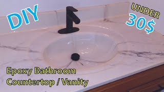 DIY  Epoxy counter top  vanity bathroom chrismakesstuff1 [upl. by Saire209]