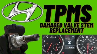 Hyundai TPMS Metal Valve Stem Replacement amp Reset [upl. by Ottilie]