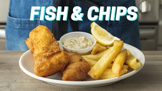 Crispy Homemade FISH AND CHIPS Recipe [upl. by Siobhan]